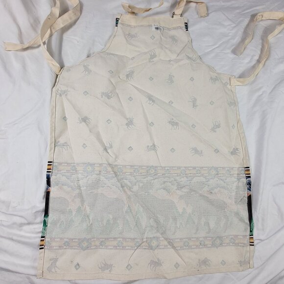 Kay Dee Designs Moose Themed Cotton Apron Made In The USA Cooking Outdoors - Picture 2 of 5